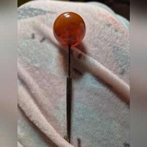 Early 1900's Vintage Butterscotch Amber Bakelite Hat/hair/coat pin